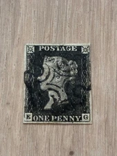 GB 1840 Used Penny Black Stamp EG Black Maltese Cross (30909)