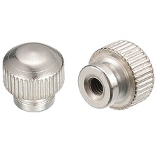 Knurled Thumb Nuts, 2pcs M4 x D13mm x H13mm Carbon Steel Blind Hole Nuts