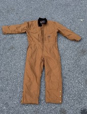 Bass Creek Outfitters Brown Canvas Coveralls Men Workwear Size Large