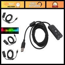 USB to 3.5mm Audio Sound Card Adapter - Headphone Microphone Jack for PC, Lapt