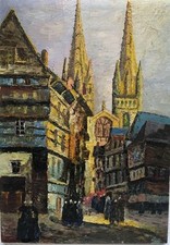 St Corentin at Quimper in Brittany France France Cathedral Fine Vedute