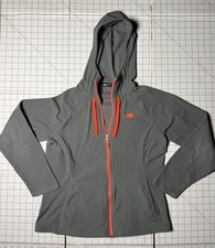 The North Face Fleece Jacket Women's Large Gray Hoodie Thermal Full Zip Pockets