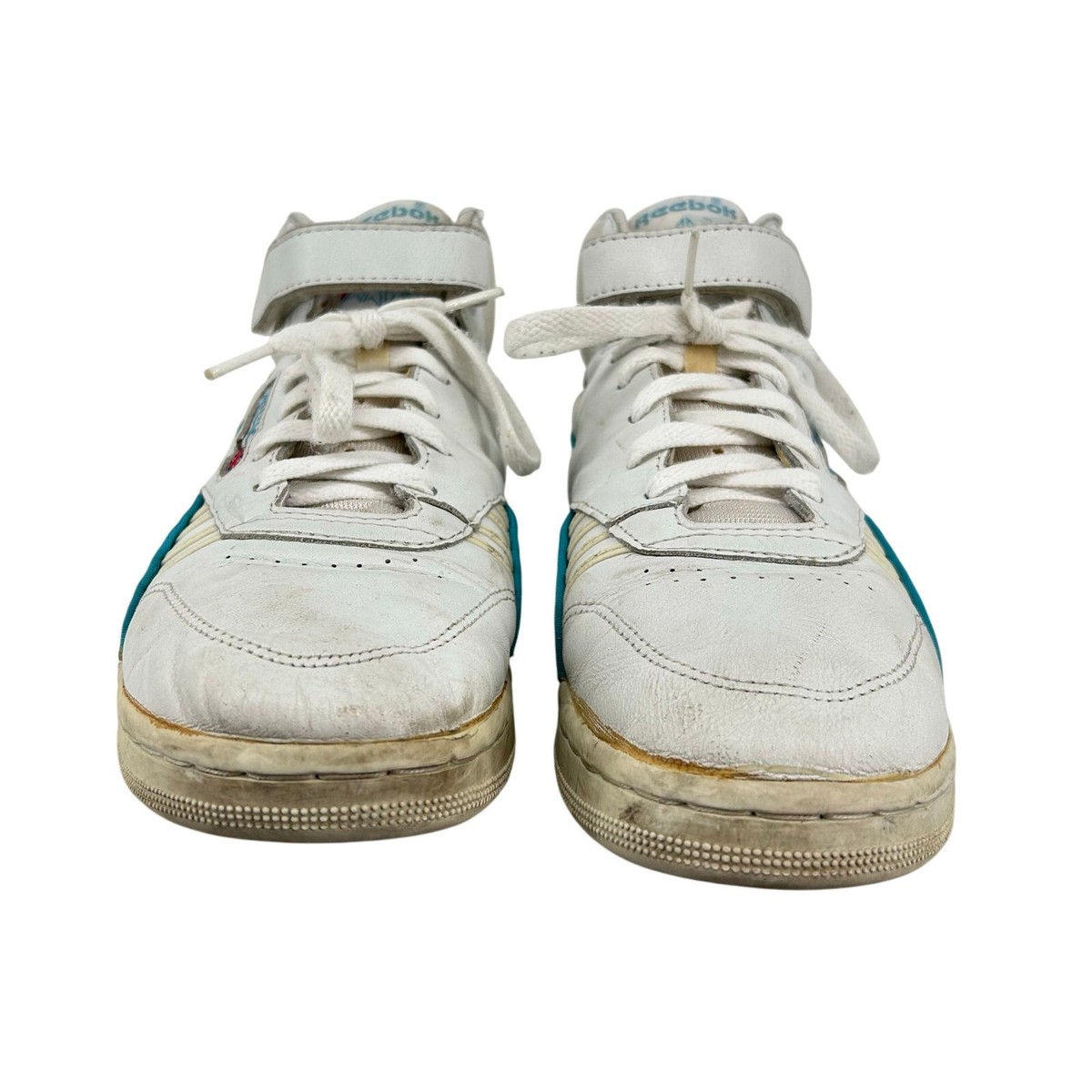 VTG 80s Retro Womens White Blue Reebok High Top Aerobic 4100 ERS