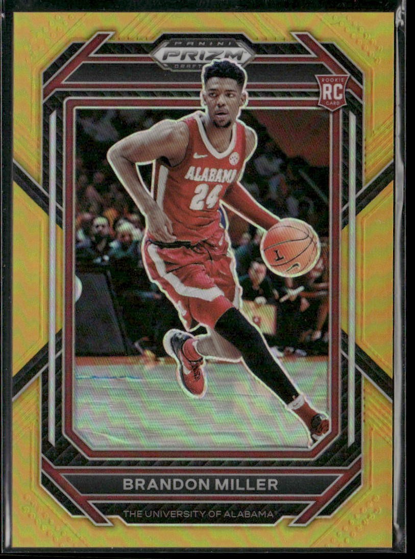 2023 Panini Prizm Draft Picks Brandon Miller RC Gold Prizm /10 Rookie
