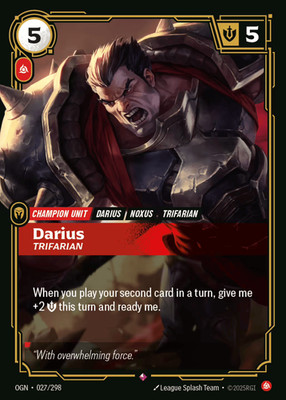 Riftbound: League of Legends - Darius - Trifarian - MINT/NMINT - FR - FOIL