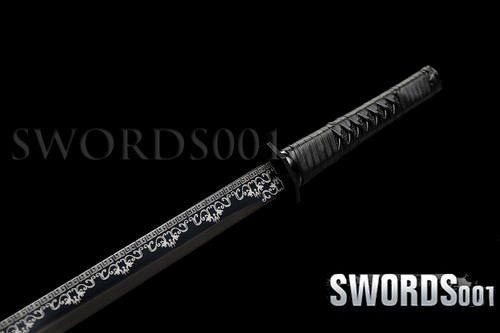 Black Dragon Scabbard Tang Dynasty Chinese Sword Carbon Steel Plating Pattern - Picture 7 of 12