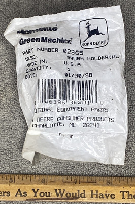 Homelite 02365 UP03449 New OEM Brush Holder John Deere Green Machine Rigid Ryobi