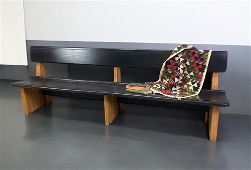 8' Church Pew with Kneeler, Entryway Furniture, Porch Bench, Dining Seating, B
