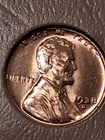 1938-D LINCOLN CENT. MS+++++/GEM BU/ RED. PRISTINE. COLLECTORS CHOICE.