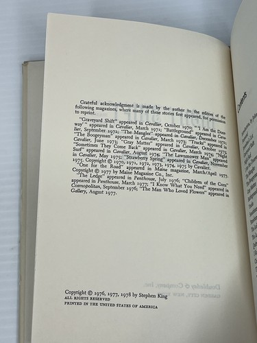 Night Shift by Stephen King Book Club Edition Hardcover Dust Jacket 1978 - Picture 9 of 15