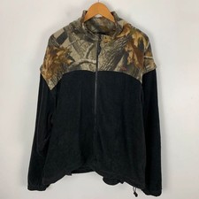 10X Fleece Jacket XL? Black Realtree Zip Up Zip Off Removable Sleeves *damaged