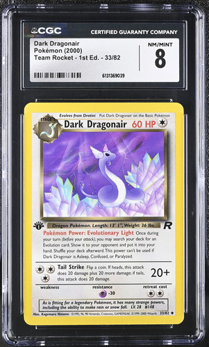 Dark Dragonair (1st Edition) graded CGC 8 for sale on eBay