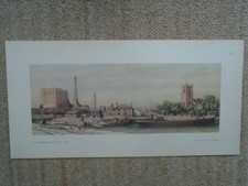 Original BR carriage print Hull, Entrance to Victoria Dock by E T Holding 1950s