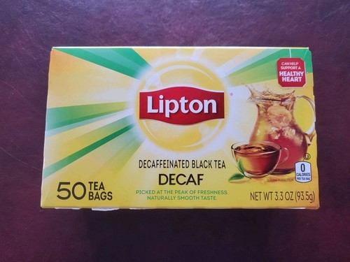Lipton Decaffeinated Black Tea 50 Tea Bags Expire In March 2026 Or June 2026