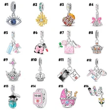 KUNSIR Optional 925 Sterling Silver DIY Charm Bead Dangle For Bracelet Pendant