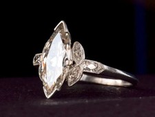 Art Deco Antique 3.20 Ct White Diamond Vintage Wedding Ring 925 Sterling Silver