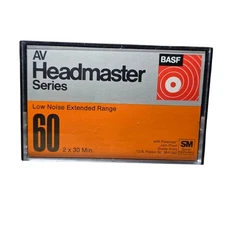 BASF AV Headmaster Series 60 Blank Cassette Tape Low Noise Made In USA