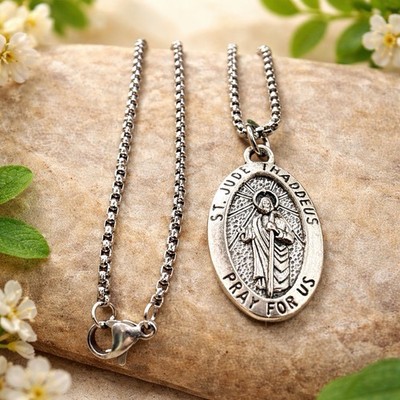 Arcangelo Michele Collana in argento sterling 925 con ciondolo a forma di guerriero di cristallo curativo, protezione noi amuleto, regalo per uomini e donne 20+2 pollici, 43*14 MM, Argento sterling