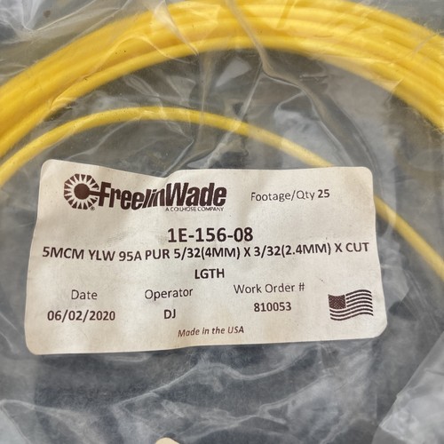 Lot of 5 5/32" OD x 25' FREELINWADE 1E-169-01 Firm Polyurethane Tubing 5 colors - Picture 11 of 13