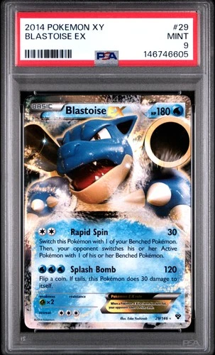 2014 POKEMON XY #29 BLASTOISE EX PSA 9