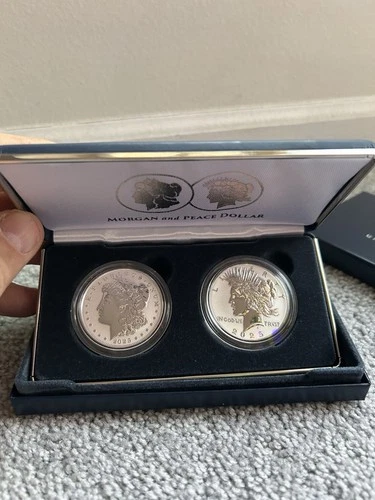 2025 S Morgan and Peace Silver Dollar $1 Reverse Proof Two Coin Set!