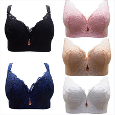Women Push Up Lace Bra Brassiere Underwire Padded Lingerie Underwear A B C D Cup