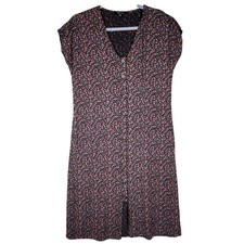 Madewell Dress Womens Small Black Ditsy Floral VGUC Button Front Cottage Ecovero