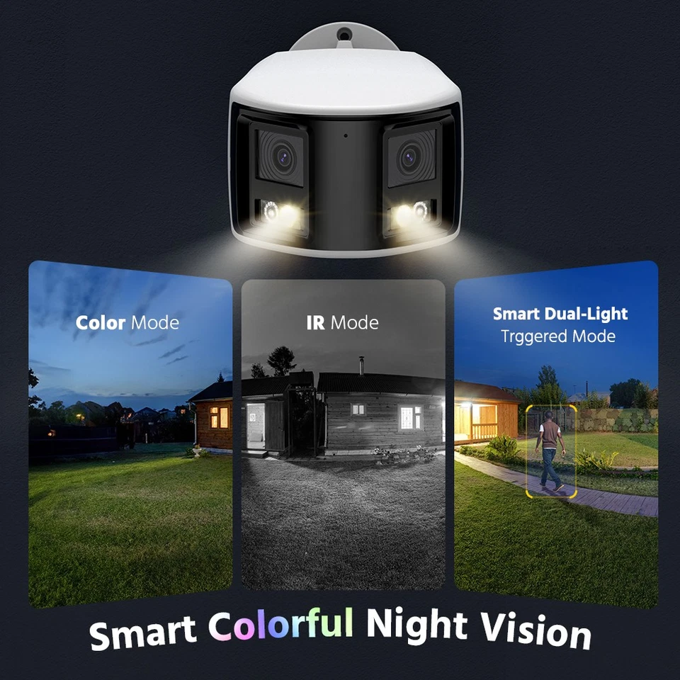 Cámara IP de seguridad ANNKE 4K doble lente POE audio bidireccional visión nocturna a todo color Foto 4 de 4