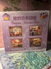 Mini Dollhouse Kit Mini Word Dye European Miniature Pet Shop Rare Collectible