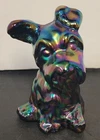 Vintage Fenton Art Glass Scottie Dog Iridescent 3" Figurine