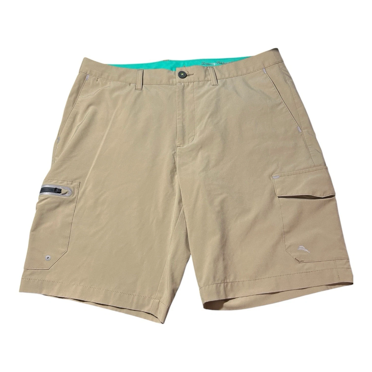 Tommy Bahama Cayman Isles Cargo Short Mens 34 Tan IslandZone Performance