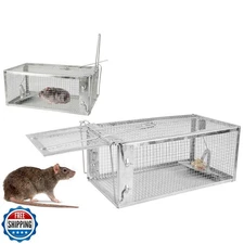 TeqHome Humane Rat Trap, Small 1-Door Live Chipmunk Trap That Work for Indoor