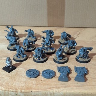 GW Blood Bowl Dwarf Giants Team. Assembled. Based With Sand. 12 Players Coach