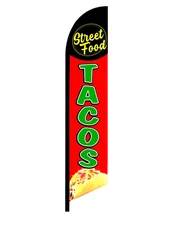 TACOS STREET FOOD SWOOPER FEATHER FLAG BANNER SIGN 6742