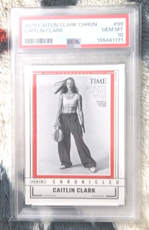Caitlin Clark 2025 Chronicled #99 TIME Athlete of the Year PSA 10 GEM MINT