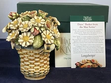 Harmony Kingdom / Garden~DAISY LONGABERGER BASKET~ NIB ~ Signed ~ #2004/3600