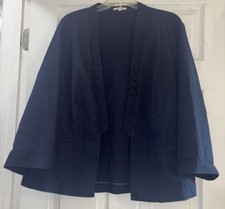 Maurices Navy Blue Lightweight Open Front Blazer Size 3
