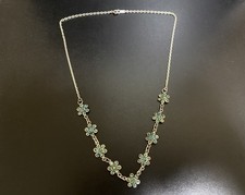 turquoise silver flower necklace