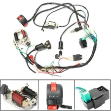 Electric Start Engine Wiring Harness Coil CDI Solenoid Relay for50cc 70cc 110cc