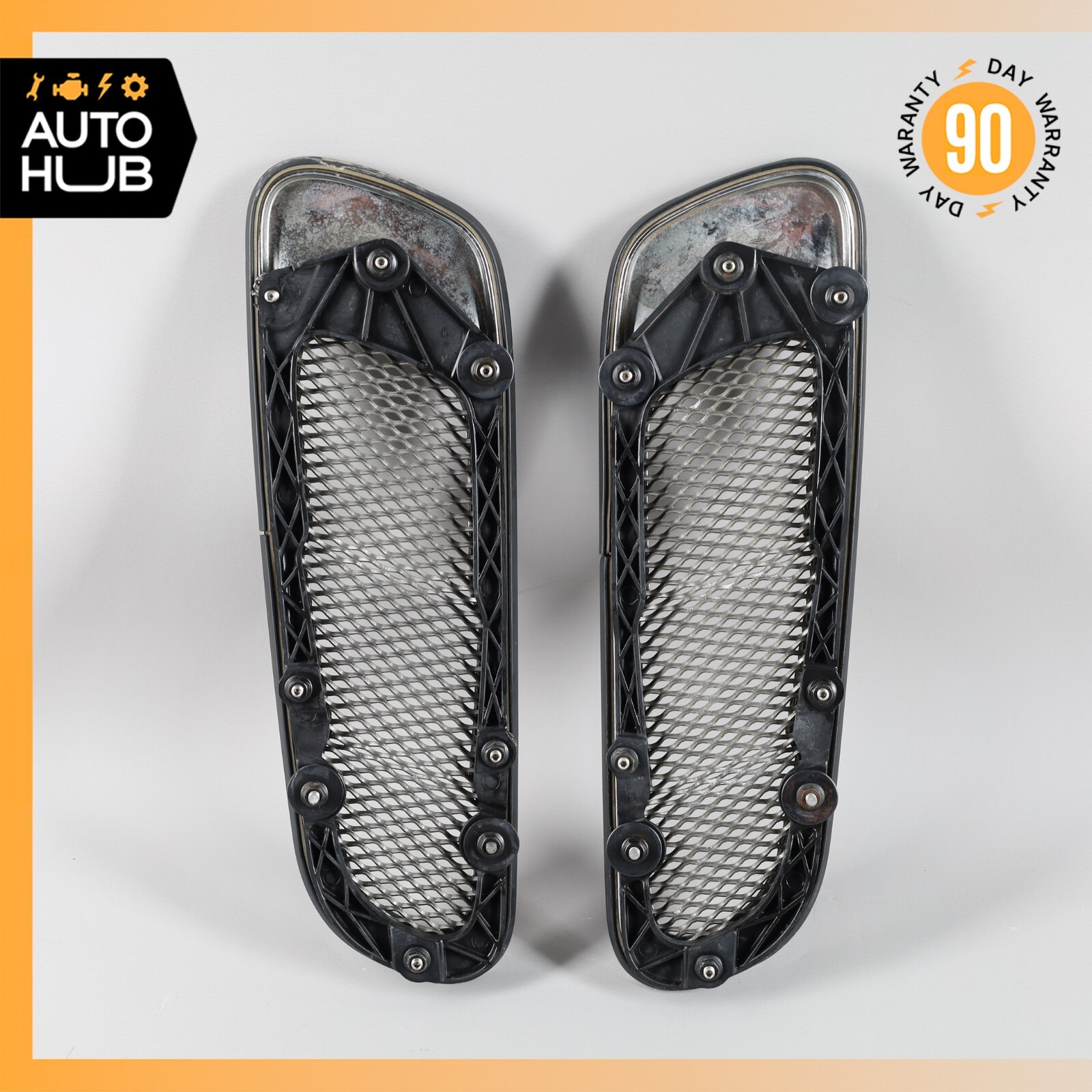 12-13 Aston Martin Rapide Right & Left Side Hood Grill Grille Set OEM