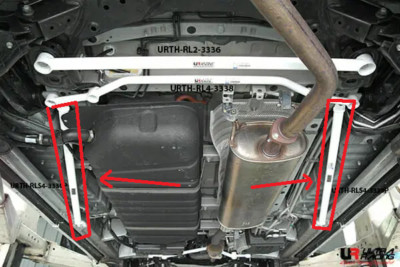 For 2015-2017 Toyota Alphard/Vellfire 2.5 3.5   Rear Lower Side Bar ultra Racing