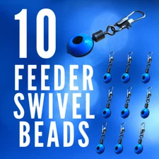 10 x Feeder Swivels Beads Coarse - Match Fishing Tackle