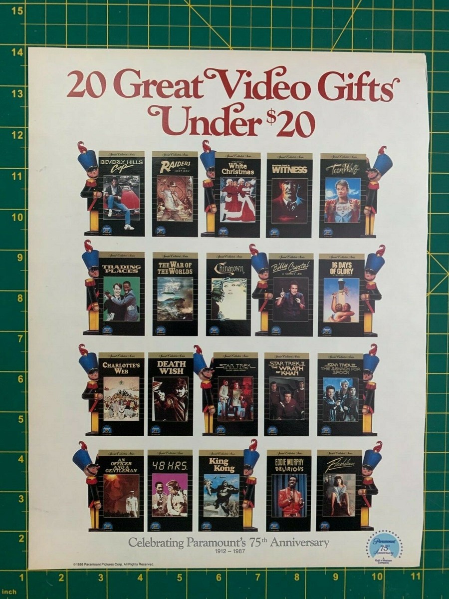 1986 Vintage Paramount VHS Movies Celebrating 75th