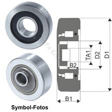 Mastrolle, Hubmastrolle für Linde E12 E15 BR 324 Gabelstapler (0009249403)