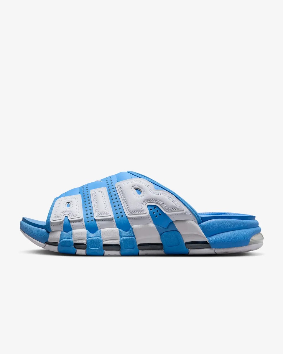 New Nike Air More Uptempo Slides Shoes - University Blue New Nike Air More Uptempo Slides Shoes - University Blue