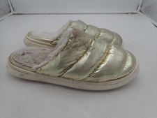 Women's Merritt Platform Shine Scuff Slide Slippers - Stars Above Gold XL 11-12