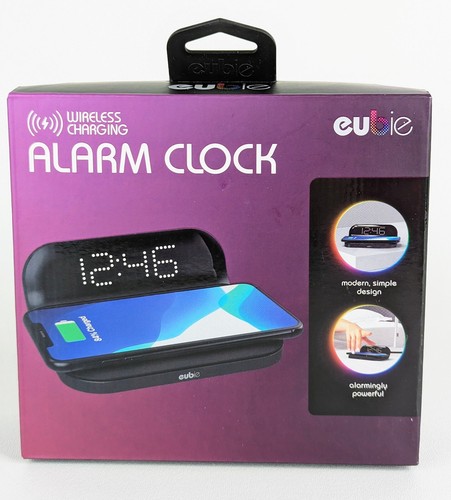 Tzumi LED Alarm Clock w/ Smartphone Wireless Charging Center - NEW - 第 1/6 張圖片