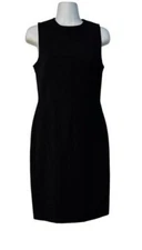 Vince Black  Seamed-Front Sheath Dress Size 0 $395
