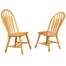 Oak Selections Comfort Back Windsor Dining Side Chair
