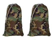 2 Heavy Duty Nylon Laundry Bag Draw String 30 X 40 Extra Large Camouflage Print